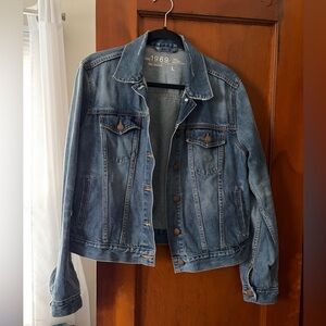 GAP Classic Distressed Blue Denim Jacket